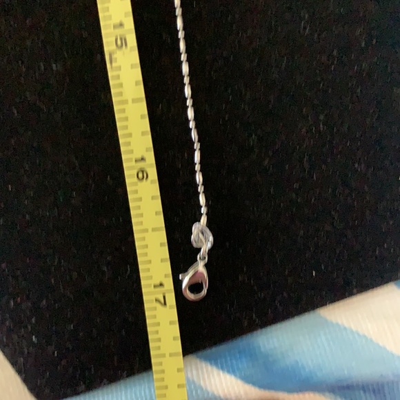 Baltimore Ravens block Name sparkle Ravens on 925 17” chain guc - Picture 5 of 8